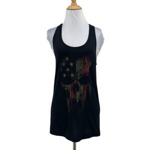 Grunt Style Tank Top Womens Medium Black American Reaper Racerback Scoop Neck